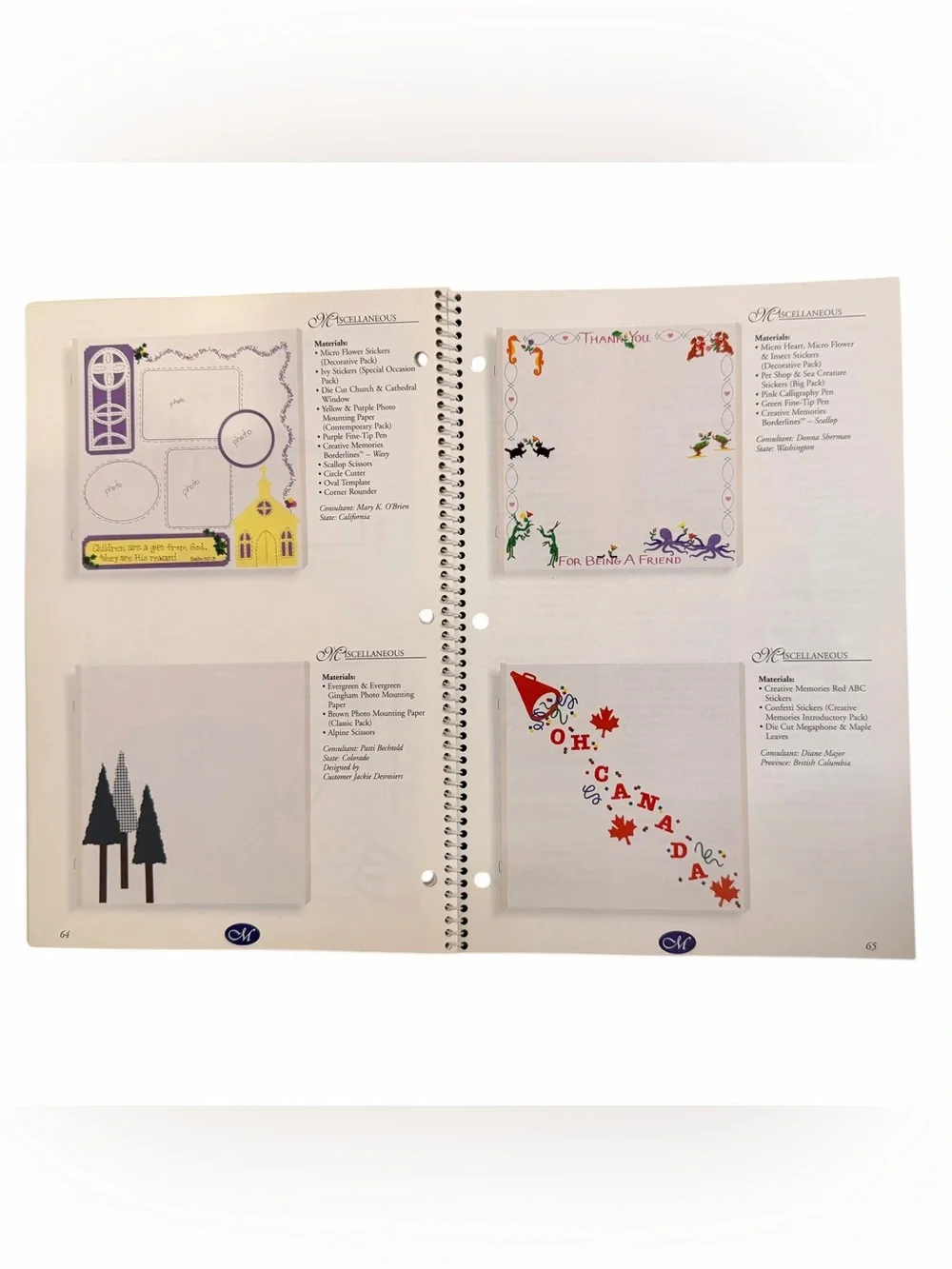 Vintage 1997 Creative Memories Scrapbook Page Design & Layout Idea Book Vol III